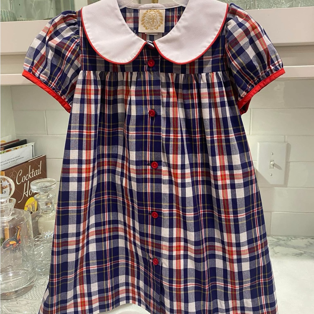 The Beaufort Bonnet Company Plaid Dress - Red, Blue, White